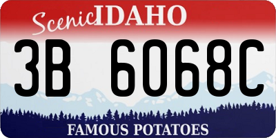 ID license plate 3B6068C