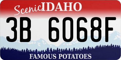 ID license plate 3B6068F