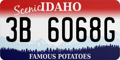 ID license plate 3B6068G