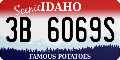 ID license plate 3B6069S