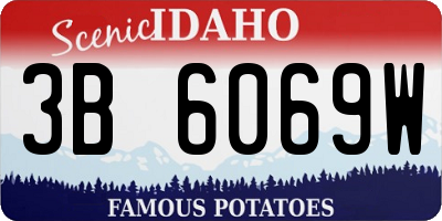 ID license plate 3B6069W