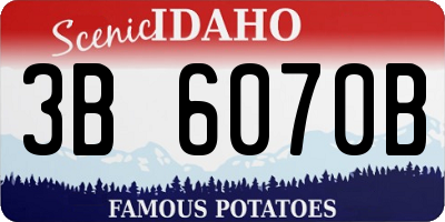 ID license plate 3B6070B