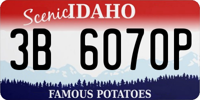 ID license plate 3B6070P