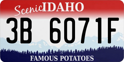 ID license plate 3B6071F