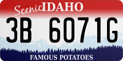 ID license plate 3B6071G