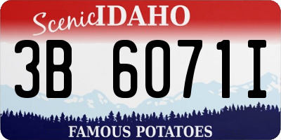 ID license plate 3B6071I