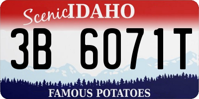 ID license plate 3B6071T