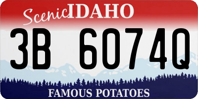 ID license plate 3B6074Q