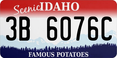 ID license plate 3B6076C