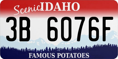 ID license plate 3B6076F