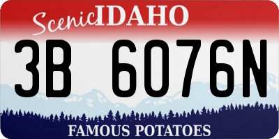 ID license plate 3B6076N