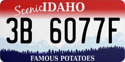 ID license plate 3B6077F