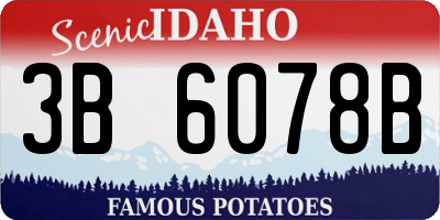 ID license plate 3B6078B