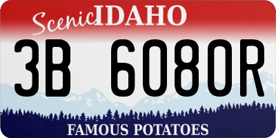 ID license plate 3B6080R
