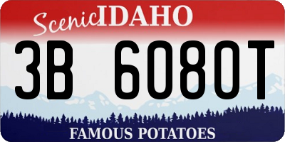 ID license plate 3B6080T