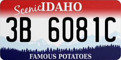 ID license plate 3B6081C