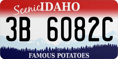 ID license plate 3B6082C
