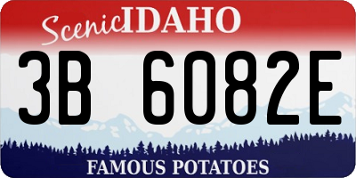 ID license plate 3B6082E