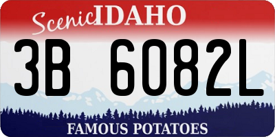 ID license plate 3B6082L