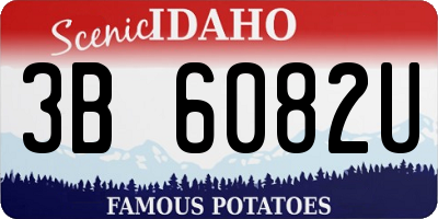 ID license plate 3B6082U