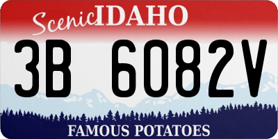 ID license plate 3B6082V