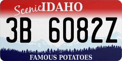 ID license plate 3B6082Z