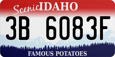 ID license plate 3B6083F