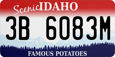 ID license plate 3B6083M