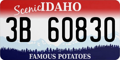 ID license plate 3B6083O