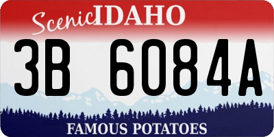 ID license plate 3B6084A