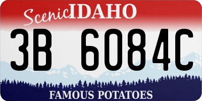 ID license plate 3B6084C