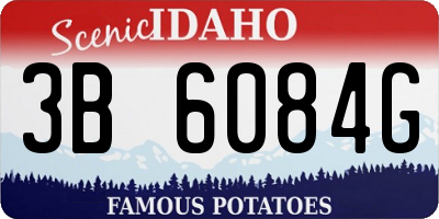 ID license plate 3B6084G