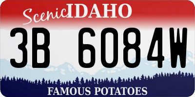 ID license plate 3B6084W