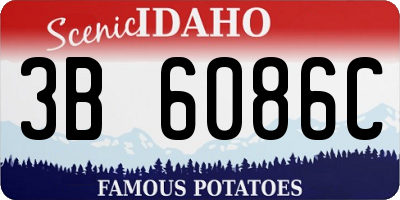 ID license plate 3B6086C