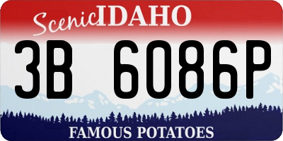ID license plate 3B6086P