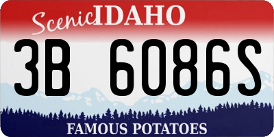 ID license plate 3B6086S