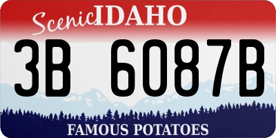 ID license plate 3B6087B