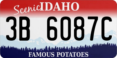 ID license plate 3B6087C