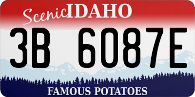 ID license plate 3B6087E