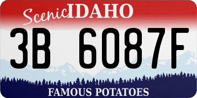 ID license plate 3B6087F