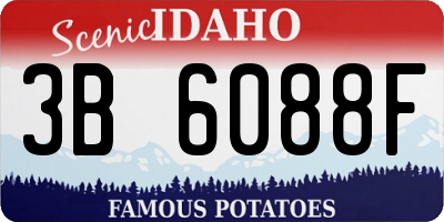 ID license plate 3B6088F