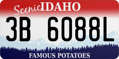 ID license plate 3B6088L