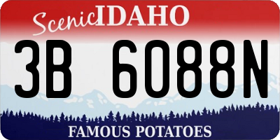 ID license plate 3B6088N