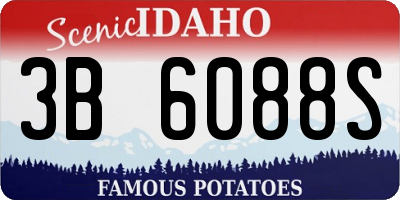 ID license plate 3B6088S
