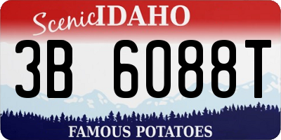 ID license plate 3B6088T