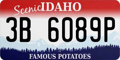 ID license plate 3B6089P