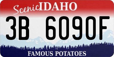 ID license plate 3B6090F