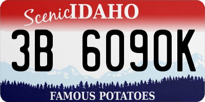 ID license plate 3B6090K