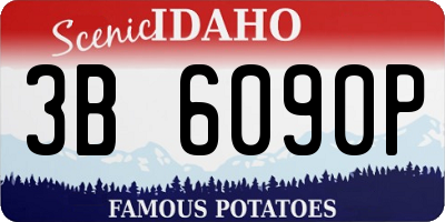 ID license plate 3B6090P