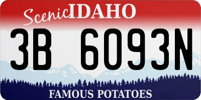 ID license plate 3B6093N